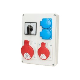 ROZDZIELNICA 1x16A/5P, 1x32A/5P, 2x230V, TVM 21, IP44, WYŁ. L-0-P