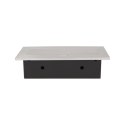 GNIAZDO MEBLOWE W PUSZCZANE W BLAT Z GRUBYM RANTEM, 2x2P+Z, 3  PORTY USB, SREBRNE