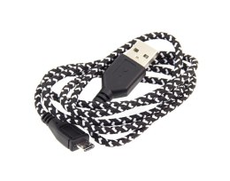 KK21C KABEL MICRO USB 1M CZARNY O PLOT