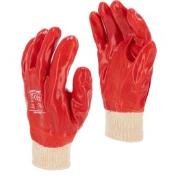 L240110K RĘKAWICE PVC CZERWONE [L240110P], 10, CE, LAHTIPRO