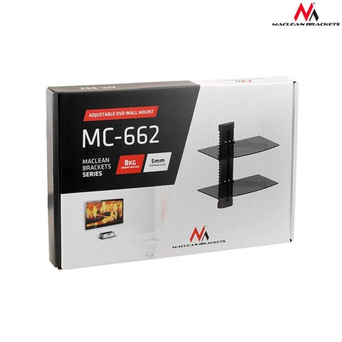 MC-662 40015 UCHWYT PÓŁKA DO DVD PODWÓJNA 8KG MACLEAN MC-662 40015 UCHWYT PÓŁKA DO DVD PODWÓJNA 8KG MACLEAN