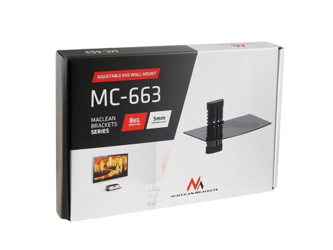 MC-663 40016 UCHWYT PÓŁKA DO DVD POJEDYŃCZA 8KG MACLEAN MC-663 40016 UCHWYT PÓŁKA DO DVD POJEDYŃCZA 8KG MACLEAN