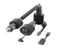 MCE76 37545 ŁADOWARKA SAMOCHODOWA 2xUSB, 5.2A, LIGHTNING S PIRALNY 1.8M