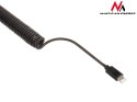 MCE76 37545 ŁADOWARKA SAMOCHODOWA 2xUSB, 5.2A, LIGHTNING S PIRALNY 1.8M