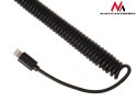 MCE76 37545 ŁADOWARKA SAMOCHODOWA 2xUSB, 5.2A, LIGHTNING S PIRALNY 1.8M