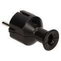 WTYCZKA  PROSTA 2P+Z SCHUKO, CZARNA