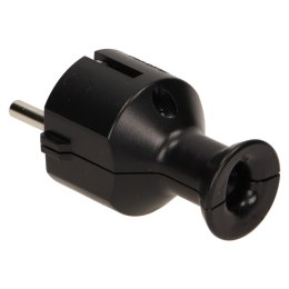 WTYCZKA  PROSTA 2P+Z SCHUKO, CZARNA