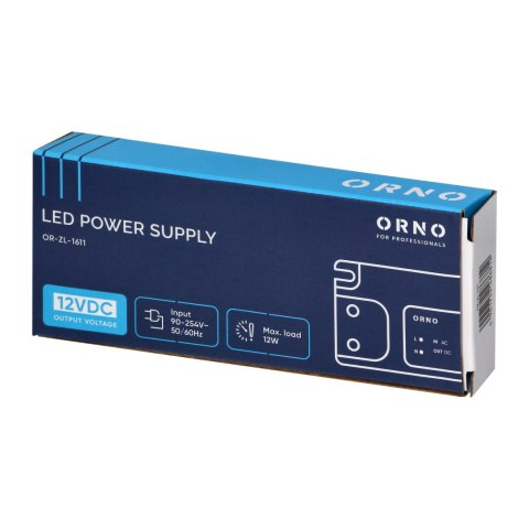 ZASILACZ DO LED 12VDC 12W, IP20 ZASILACZ DO LED 12VDC 12W, IP20