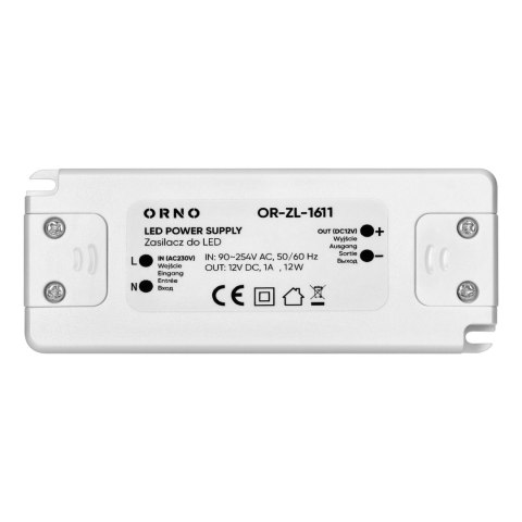ZASILACZ DO LED 12VDC 12W, IP20 ZASILACZ DO LED 12VDC 12W, IP20