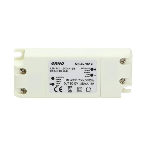 ZASILACZ DO LED 12VDC 15W, IP20 ZASILACZ DO LED 12VDC 15W, IP20