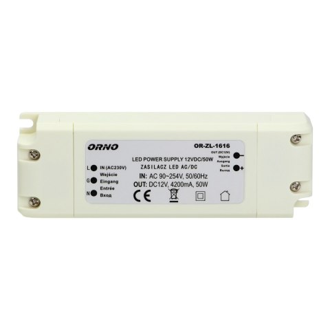 ZASILACZ DO LED 12VDC 50W, IP20 ZASILACZ DO LED 12VDC 50W, IP20