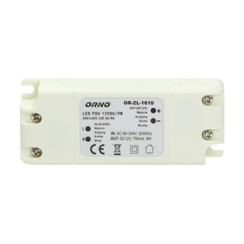 ZASILACZ DO LED 12VDC 9W, IP20 ZASILACZ DO LED 12VDC 9W, IP20