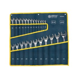 35344 KLUCZE OCZKOWO- PŁASKIE CRV, ZESTAW 24 ELEMENTÓW., 6-32MM, MEGA