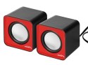 AC870 R 43397 GŁOŚNIKI KOM PUTEROWE 6W USB RED&BLACK