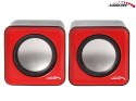 AC870 R 43397 GŁOŚNIKI KOM PUTEROWE 6W USB RED&BLACK