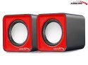 AC870 R 43397 GŁOŚNIKI KOM PUTEROWE 6W USB RED&BLACK