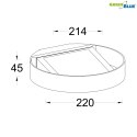 GB130 46761 SOLARNA LAM PA ŚCIENNA OKRĄGŁA LED 3W