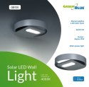 GB130 46761 SOLARNA LAM PA ŚCIENNA OKRĄGŁA LED 3W