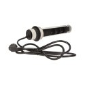 GNIAZDO MEBLOWE ?6CM WYSUWANE Z BLATU Z ŁADOWARKĄ USB, BLOKADĄ I  PRZEWODEM 1,8M, 3x2P+Z