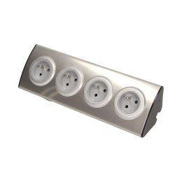GNIAZDO MEBLOWE KUCHENNE 4x2P+Z, MONTAŻ NA RZE PY, INOX