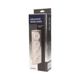 GNIAZDO MEBLOWE KUCHENNE 4x2P+Z, MONTAŻ NA RZE PY, INOX