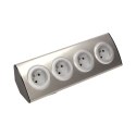 GNIAZDO MEBLOWE KUCHENNE 4x2P+Z, MONTAŻ NA RZE PY, INOX