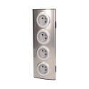 GNIAZDO MEBLOWE KUCHENNE 4x2P+Z, MONTAŻ NA RZE PY, INOX