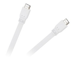 KABEL HDMI-HDMI  PŁASKI BIAŁY 2.0V 1.8M
