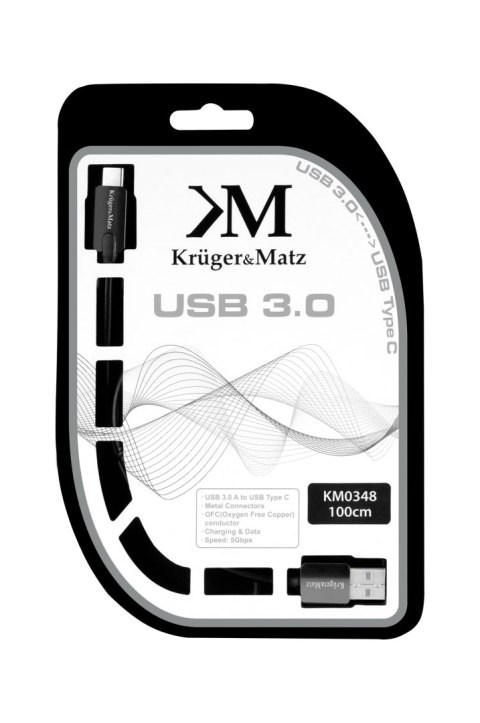 KABEL USB WTYK 3.0 - WTYK TY PU C 5 GB PS 1 M KRUGER&MATZ KABEL USB WTYK 3.0 - WTYK TY PU C 5 GB PS 1 M KRUGER&MATZ