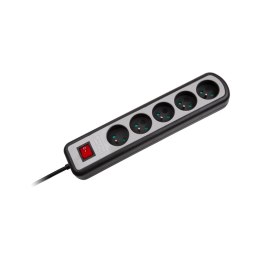 LISTWA ZASILAJACA REBEL 5 GNIAZD Z  PRZEŁACZNIKIEM, 1,5M (1,5MM)