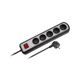 LISTWA ZASILAJĄCA REBEL 5 GNIAZD , Z  PRZEŁACZNIKIEM ,3M (3x1,5MM)