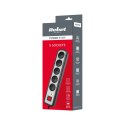 LISTWA ZASILAJĄCA REBEL 5 GNIAZD , Z  PRZEŁACZNIKIEM ,3M (3x1,5MM)