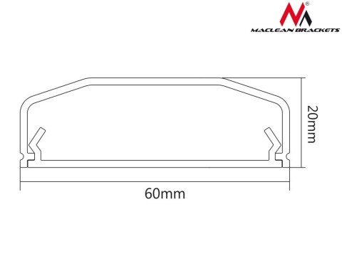 MC-695 W 43000 LISTWA MASKUJĄCA DO KABLI 60x20x750MM PLASTIK SYSTEMOWA MC-695 W 43000 LISTWA MASKUJĄCA DO KABLI 60x20x750MM PLASTIK SYSTEMOWA