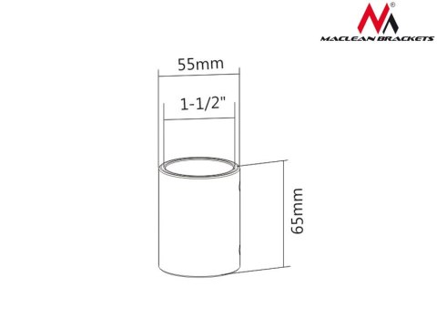 MC-709 43389 TUBA / ŁĄCZNIK DO UCHWYTU TV 50KG PROFI MARKET SYSTEM MC-709 43389 TUBA / ŁĄCZNIK DO UCHWYTU TV 50KG PROFI MARKET SYSTEM