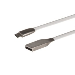 MCTV-833W 44806 KABEL USB AM MICRO  PŁASKI NIE PLĄCZĄCY 1M BIAŁY METAL