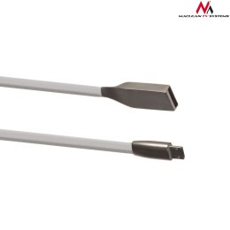 MCTV-833W 44806 KABEL USB AM MICRO  PŁASKI NIE PLĄCZĄCY 1M BIAŁY METAL
