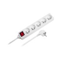 PRZEDŁUŻACZ SIECIOWY REBEL 5 GNIAZD Z  PRZEŁACZNIKIEM, 3M (1,5MM)
