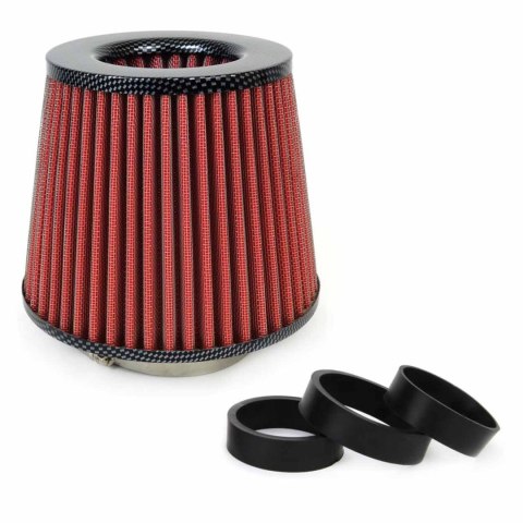 FILTR POWIETRZA STOŻKOWY UNIWERSALNY CZERWONY/CARBON + 3 ADA PTERY AMIO-01713 FILTR POWIETRZA STOŻKOWY UNIWERSALNY CZERWONY/CARBON + 3 ADA PTERY AMIO-01713