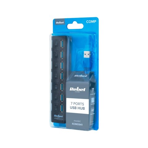 HUB USB 3.0 7 PORTOWY REBEL HUB USB 3.0 7 PORTOWY REBEL