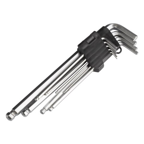 KLUCZE IMBUS ZESTAW KLUCZY IMBUSOWYCH DŁUGIE 230 MM 9 SZT. AMIO-01721 KLUCZE IMBUS ZESTAW KLUCZY IMBUSOWYCH DŁUGIE 230 MM 9 SZT. AMIO-01721