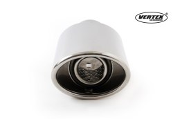 KOŃCÓWKA TŁUMIKA WYDECHU STAL NIERDZEWNA MT 003 CHROM AMIO-01303