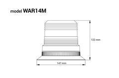LAM PA OSTRZEGAWCZA BŁYSKOWA KOGUT 80 LED MAGNES R10 12V 24V W14M AMIO-01503