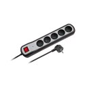 LISTWA ZASILAJĄCA REBEL 5 GNIAZD Z  PRZEŁĄCZNIKIEM (1,5M, 3x1,5MM)