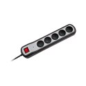 LISTWA ZASILAJĄCA REBEL 5 GNIAZD Z  PRZEŁĄCZNIKIEM (1,5M, 3x1,5MM)