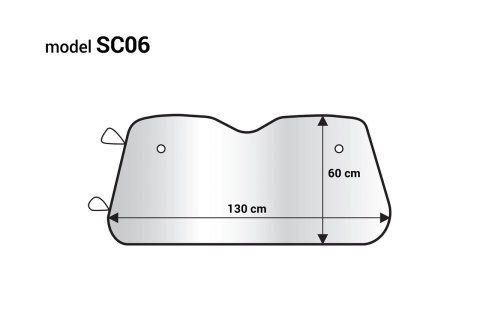 OSŁONA NA SZYBĘ 130x60CM PRZECIWSŁONECZNA PRZECIWSZRONOWA AMIO-01536 OSŁONA NA SZYBĘ 130x60CM PRZECIWSŁONECZNA PRZECIWSZRONOWA AMIO-01536