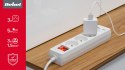PRZEDŁUŻACZ SIECIOWY REBEL 3 GNIAZDA + 2 GNIAZDA USB Z WYŁACZNIKIEM - 5M
