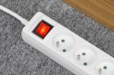 PRZEDŁUŻACZ SIECIOWY REBEL 3 GNIAZDA + 2 GNIAZDA USB Z WYŁACZNIKIEM - 5M