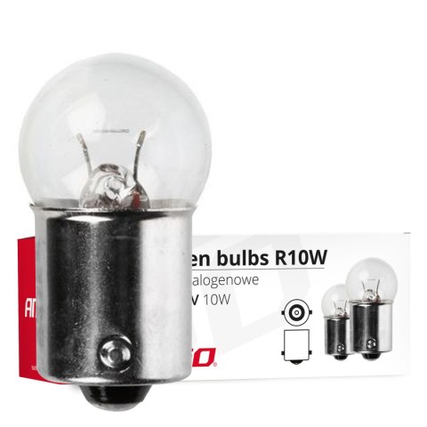 ŻARÓWKI HALOGENOWE R10W BA15S 12V 10W 10 SZT. AMIO-01487 ŻARÓWKI HALOGENOWE R10W BA15S 12V 10W 10 SZT. AMIO-01487
