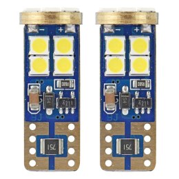 ŻARÓWKI LED CANBUS 12SMD 2835 T10E W5W WHITE 12V 24V AMIO-01636
