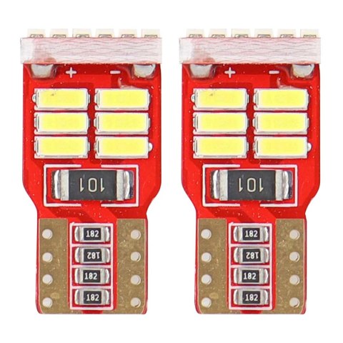 ŻARÓWKI LED CANBUS 18SMD 4014 T10E W5W WHITE 12V AMIO-01286 ŻARÓWKI LED CANBUS 18SMD 4014 T10E W5W WHITE 12V AMIO-01286